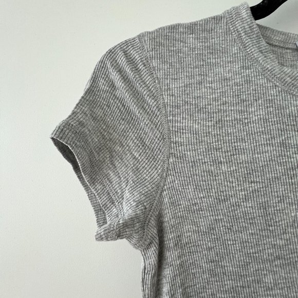 Zara Crew Neck Rib T-shirt - Picture 3 of 5